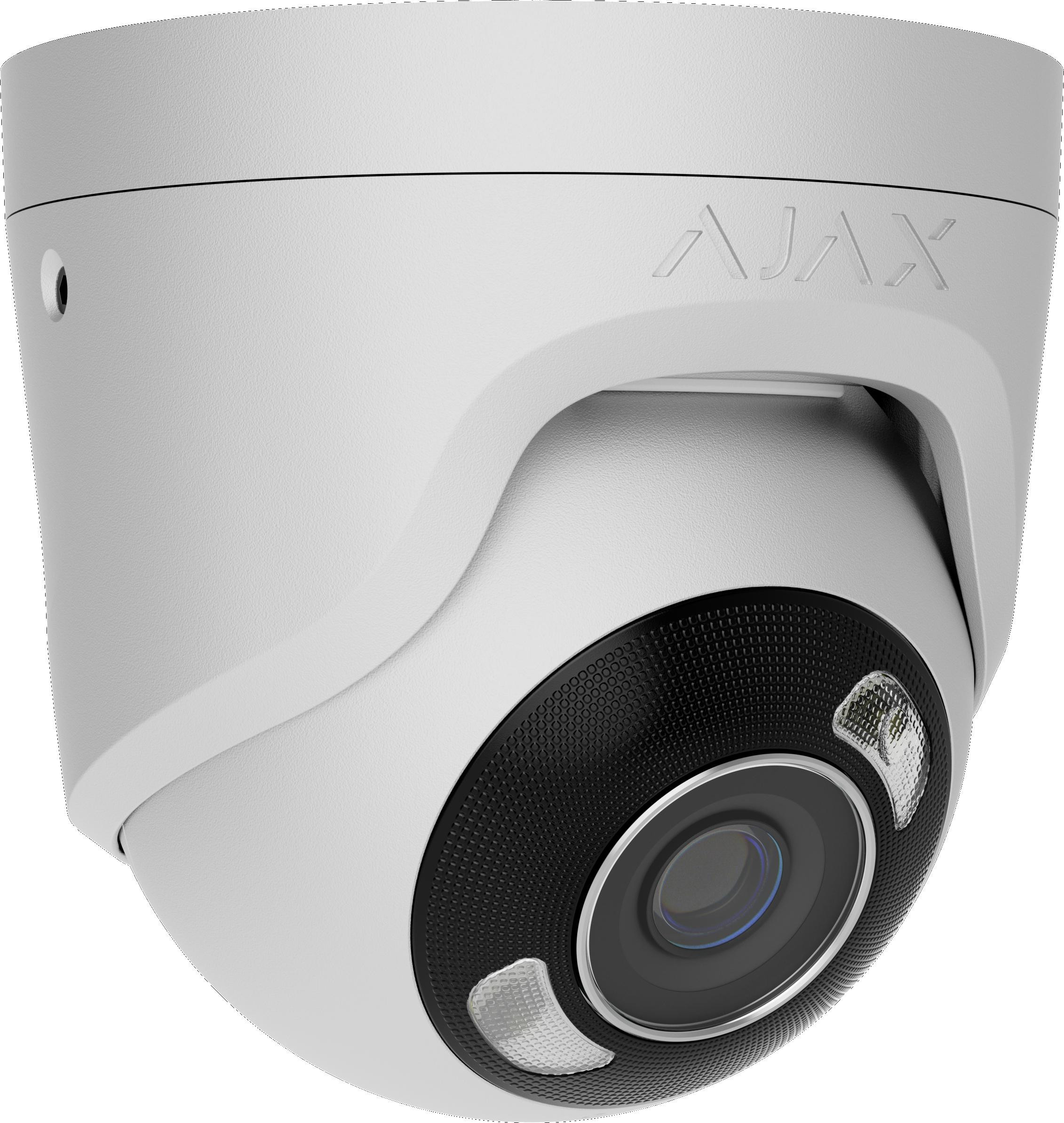 Ajax TurretCam 5 Mp 2.8 mm biała kamera IP PoE AI IR50 IP65 IK08 mikrofon microSD Ajax TurretCam 5 Mp 2.8 mm biała kamera IP PoE AI IR50 IP65 IK08 mikrofon microSD