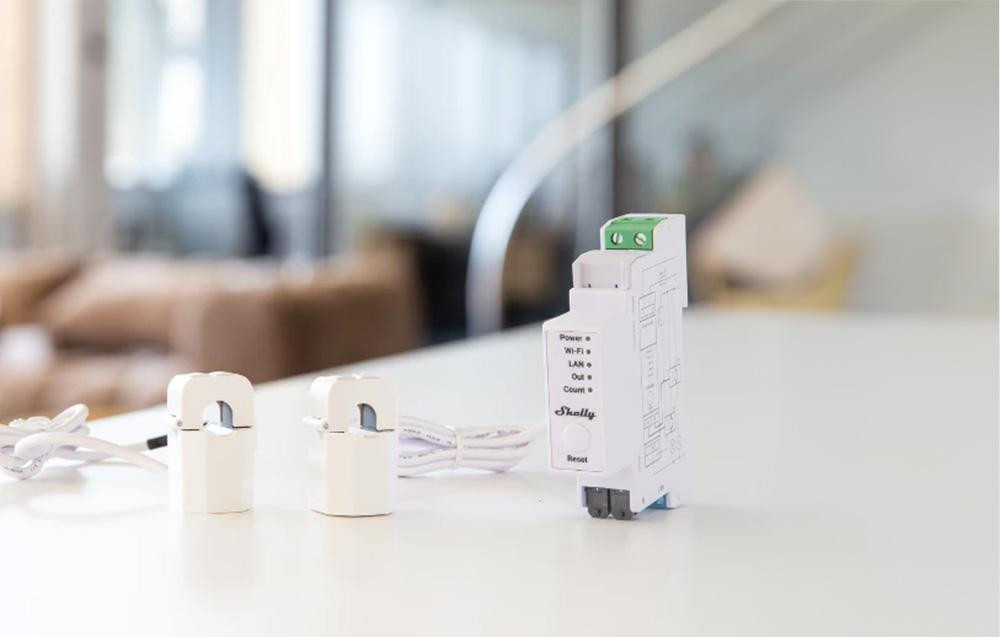 Shelly Pro EM-50 licznik energii DIN 2-kanałowy 2x50A cęgi WiFi LAN styk przekaźnikowy Shelly Pro EM-50 licznik energii DIN 2-kanałowy 2x50A cęgi WiFi LAN styk przekaźnikowy