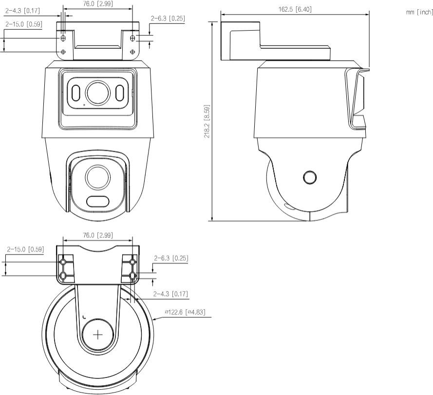 Dahua HAC-PTS1500C-E2-IL-A kamera 4w1 5MP PTZ kopułkowa podwójny obiektyw dual light IR 50m mikrofon IP66 Dahua HAC-PTS1500C-E2-IL-A kamera 4w1 5MP PTZ kopułkowa podwójny obiektyw dual light IR 50m mikrofon IP66