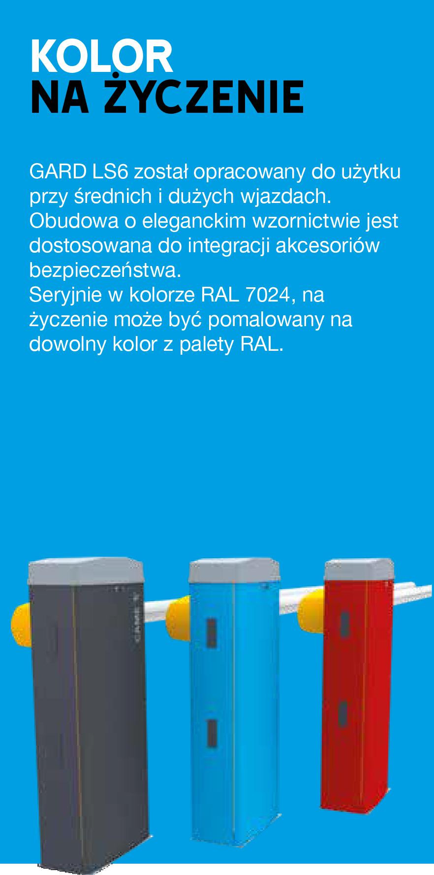 Szlaban CAME LS6 z ramieniem G0602 do 6,5m (bez możliwości LED)