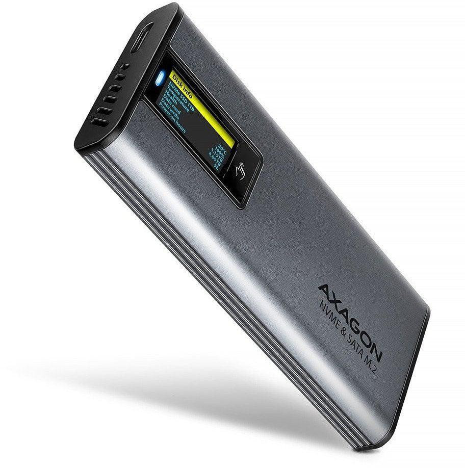 Custodia disco rigido M.2 AXAGON EEM2-SD2 USB-C 3.2 Gen 2 M.2 NVMe SATA