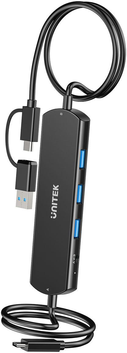Unitek KVM Hub 10 Gbps – commutazione tra 2 host, 3×USB-A