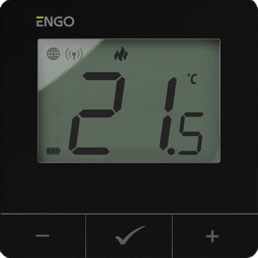 ENGO E25-BATB-4 + ETRV-M30 zestaw inteligentnego ogrzewania czarny, 4 termostaty WiFi + głowice grzejnikowe ENGO E25-BATB-4 + ETRV-M30 zestaw inteligentnego ogrzewania czarny, 4 termostaty WiFi + głowice grzejnikowe