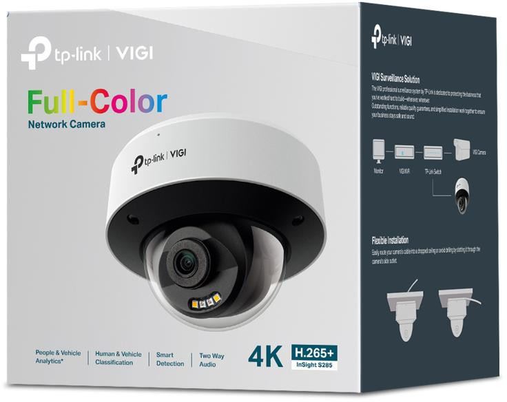TP-Link InSight S285 4mm kamera IP 4K 8MP kopułkowa zewnętrzna PoE WDR AI analityka H.265 TP-Link InSight S285 4mm kamera IP 4K 8MP kopułkowa zewnętrzna PoE WDR AI analityka H.265