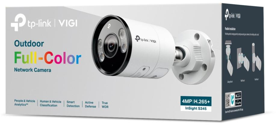 TP-Link InSight S345 2.8mm kamera IP 4MP Full-Color zewnętrzna bullet PoE AI detekcja H.265 IP67 TP-Link InSight S345 2.8mm kamera IP 4MP Full-Color zewnętrzna bullet PoE AI detekcja H.265 IP67
