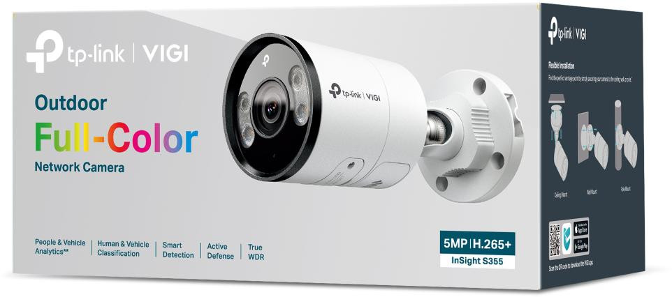TP-Link InSight S355 4mm kamera IP 5MP kolorowy obraz 24h outdoor bullet PoE IP67 H.265+ TP-Link InSight S355 4mm kamera IP 5MP kolorowy obraz 24h outdoor bullet PoE IP67 H.265+