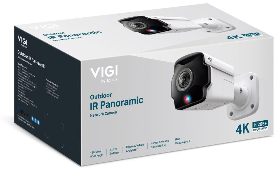 TP-Link VIGI InSight S385PI kamera IP panoramiczna 8Mpx 4K 180 stopni mikrofon głośnik PoE TP-Link VIGI InSight S385PI kamera IP panoramiczna 8Mpx 4K 180 stopni mikrofon głośnik PoE