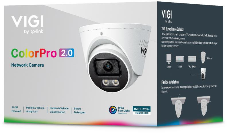 TP-Link VIGI InSight S445S 2.8mm kamera IP 4Mpx ColorPro AI turret outdoor IP67 PoE TP-Link VIGI InSight S445S 2.8mm kamera IP 4Mpx ColorPro AI turret outdoor IP67 PoE