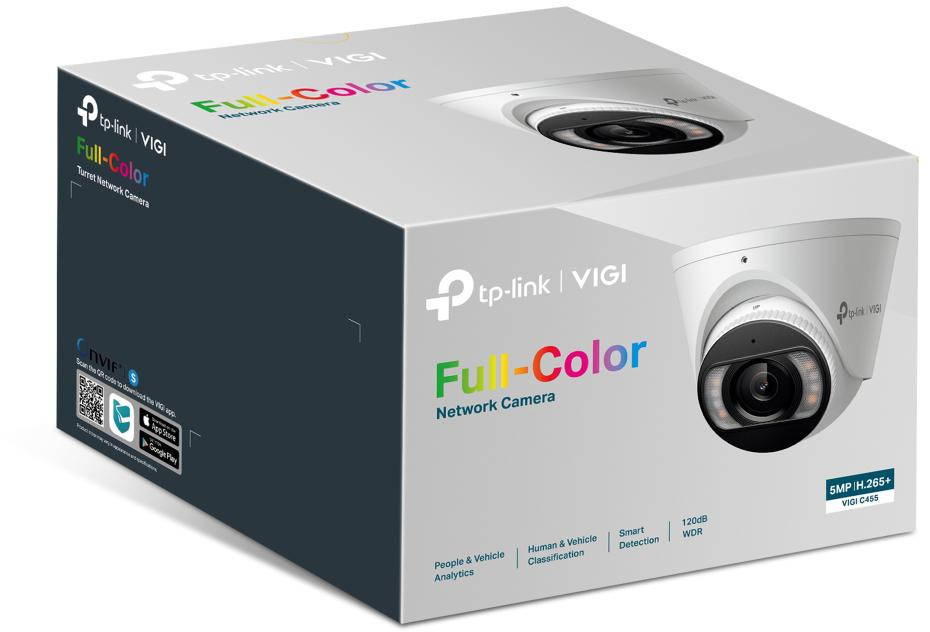 Kamera TP-Link VIGI C455 zewnętrzna IP 5 MP Full-Color PoE IP67 mikrofon głośnik obiektyw 4 mm Kamera TP-Link VIGI C455 zewnętrzna IP 5 MP Full-Color PoE IP67 mikrofon głośnik obiektyw 4 mm