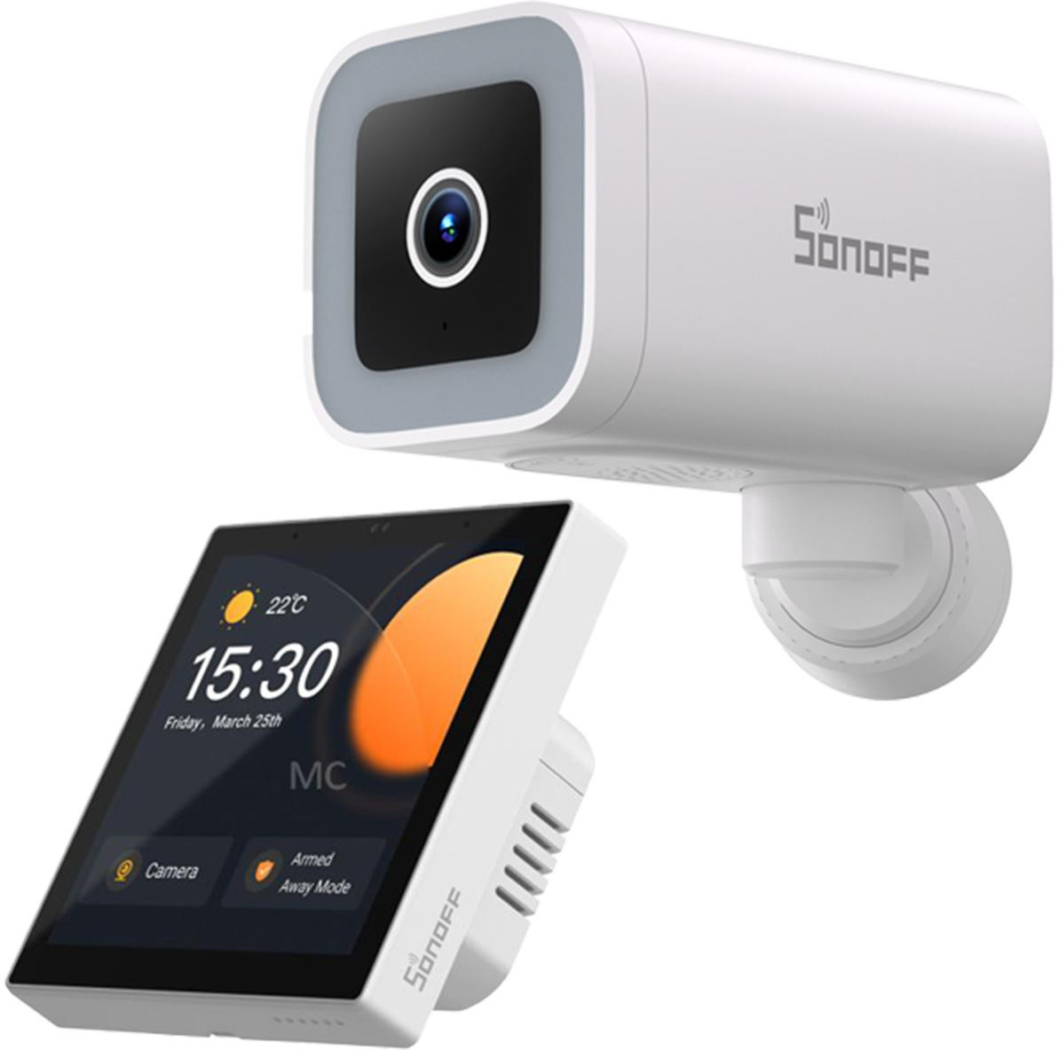 SONOFF Control&Watch zestaw smart home: panel NSPanel Pro 86 z hubem Zigbee + kamera CAM-B1P 2K, sterowanie i podglad SONOFF Control&Watch zestaw smart home: panel NSPanel Pro 86 z hubem Zigbee + kamera CAM-B1P 2K, sterowanie i podglad