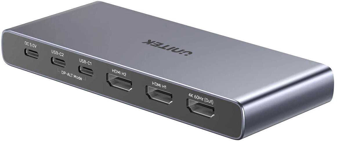 Unitek Interruttore 4K HDMI/USB-C 4 out i 1 in