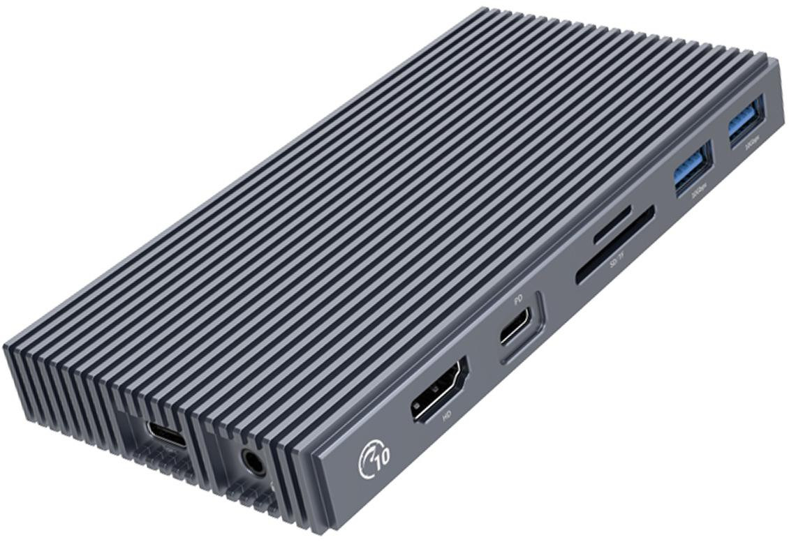 Orico Docking station con Custodia M.2 NVMe, attiva PD 100W, HDMI 2.0, audio, RJ-45, Lettore RFID / Controllo accessi schede