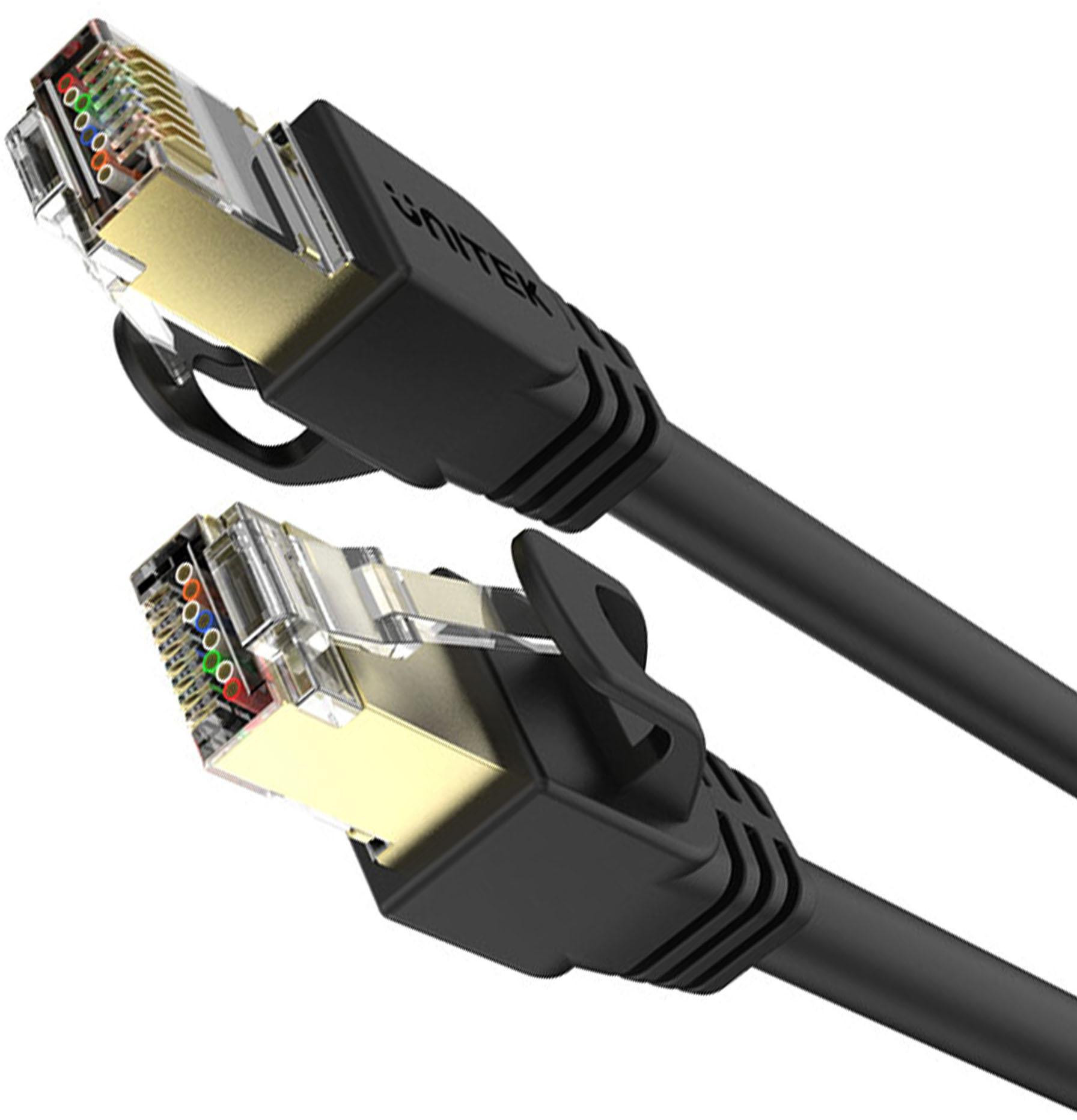 Unitek Cavo Ethernet RJ-45 LAN, Patch cord cat.7 SSTP (8P8C), Cavo di rete 0,5m