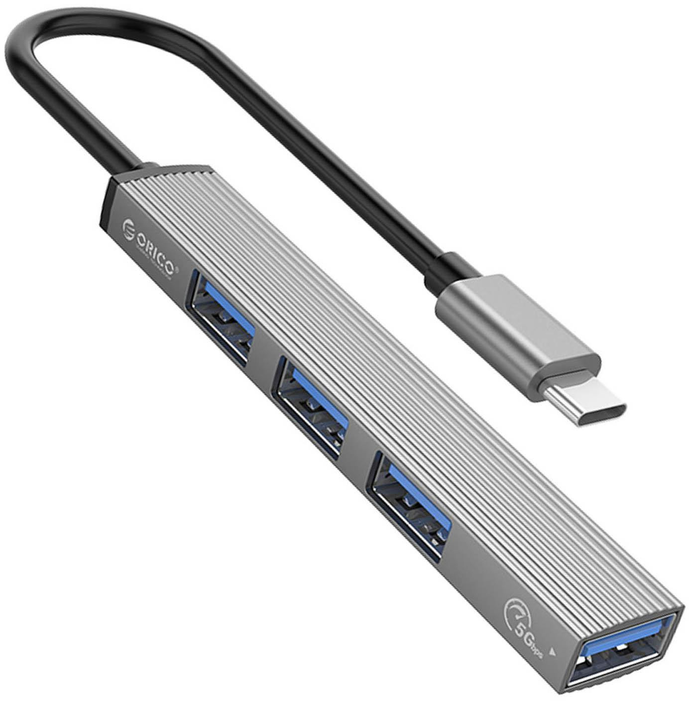 Orico Hub USB-C, USB-A 5Gbps, 3*USB-A 2.0, in alluminio