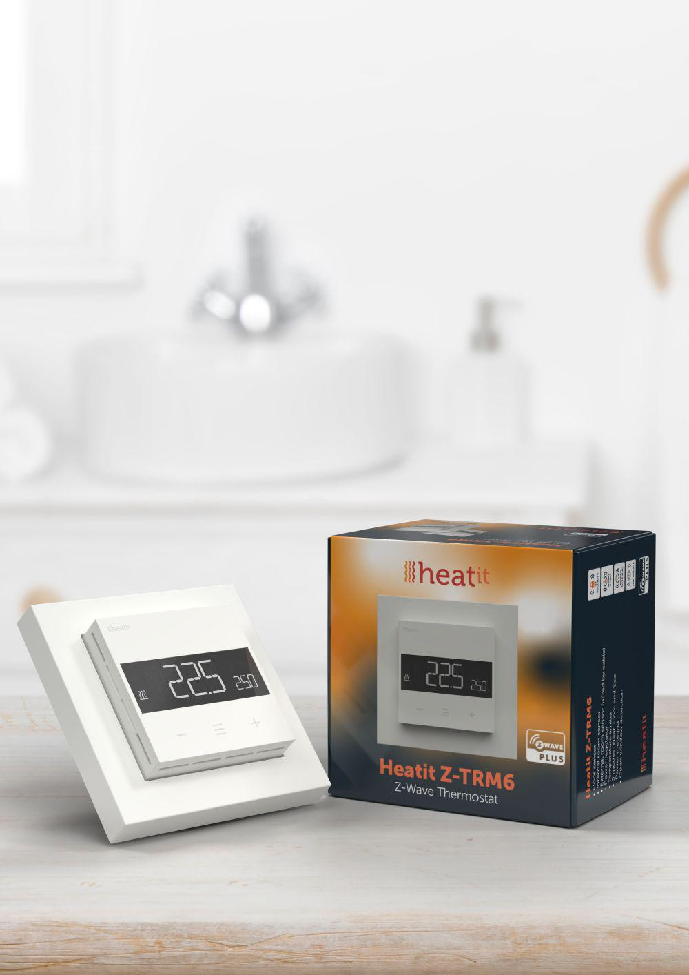 Heatit Z-TRM6 White RAL 9003 termostat Z-Wave do ogrzewania podłogowego 3600 W 16 A Heatit Z-TRM6 White RAL 9003 termostat Z-Wave do ogrzewania podłogowego 3600 W 16 A