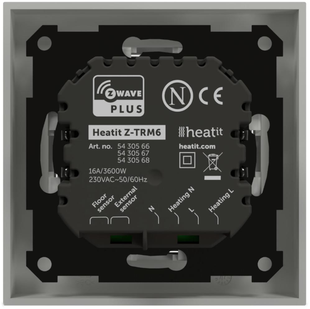 Heatit Z-TRM6 White RAL 9003 termostat Z-Wave do ogrzewania podłogowego 3600 W 16 A Heatit Z-TRM6 White RAL 9003 termostat Z-Wave do ogrzewania podłogowego 3600 W 16 A