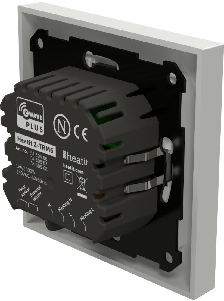 Heatit Z-TRM6 White RAL 9003 termostat Z-Wave do ogrzewania podłogowego 3600 W 16 A Heatit Z-TRM6 White RAL 9003 termostat Z-Wave do ogrzewania podłogowego 3600 W 16 A