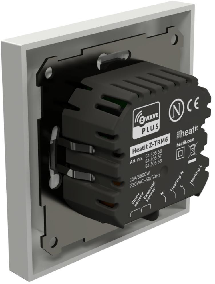 Heatit Z-TRM6 White RAL 9003 termostat Z-Wave do ogrzewania podłogowego 3600 W 16 A Heatit Z-TRM6 White RAL 9003 termostat Z-Wave do ogrzewania podłogowego 3600 W 16 A