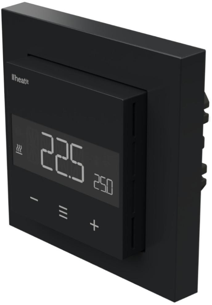 Termostat Heatit Z-TRM6 Black Matt Z-Wave, 3600 W 16 A, pomiar zużycia, czujnik podłogowy Termostat Heatit Z-TRM6 Black Matt Z-Wave, 3600 W 16 A, pomiar zużycia, czujnik podłogowy