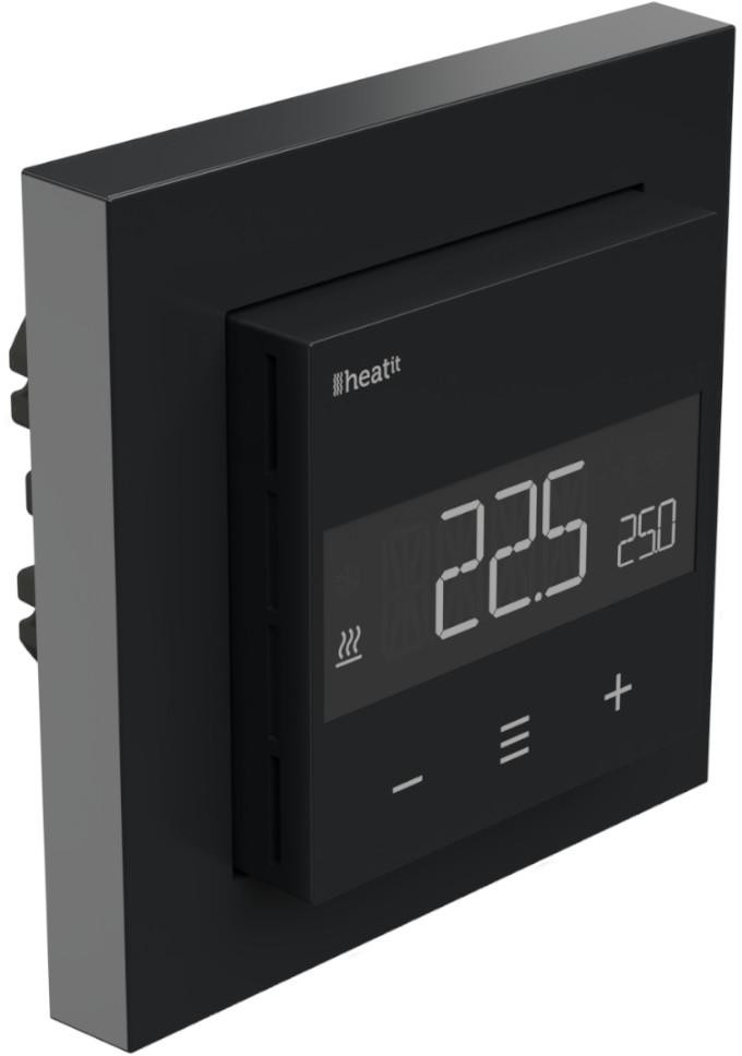 Termostat Heatit Z-TRM6 Black Matt Z-Wave, 3600 W 16 A, pomiar zużycia, czujnik podłogowy Termostat Heatit Z-TRM6 Black Matt Z-Wave, 3600 W 16 A, pomiar zużycia, czujnik podłogowy
