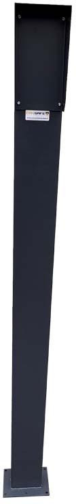 Słupek domofonowy CamSafe CS-DO1 60×120, wysokość 1,6 m, daszek i podstawa, profil aluminiowy pod panel Słupek domofonowy CamSafe CS-DO1 60×120, wysokość 1,6 m, daszek i podstawa, profil aluminiowy pod panel