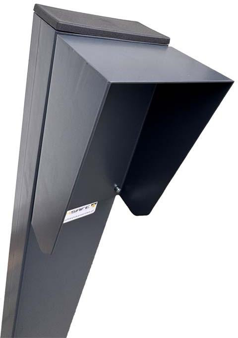Słupek domofonowy Camsafe CS-DOB1 60×120, wys. 2,4 m, do wkopania, z daszkiem Słupek domofonowy Camsafe CS-DOB1 60×120, wys. 2,4 m, do wkopania, z daszkiem