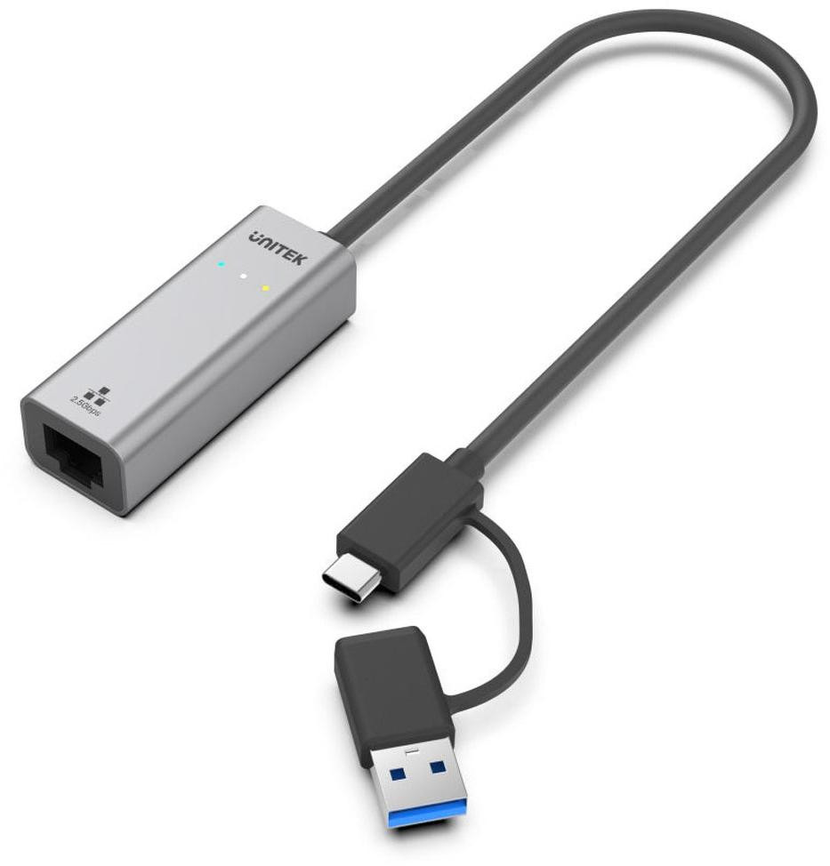 Unitek Ibrido adattatore USB-C/USB-A per di rete