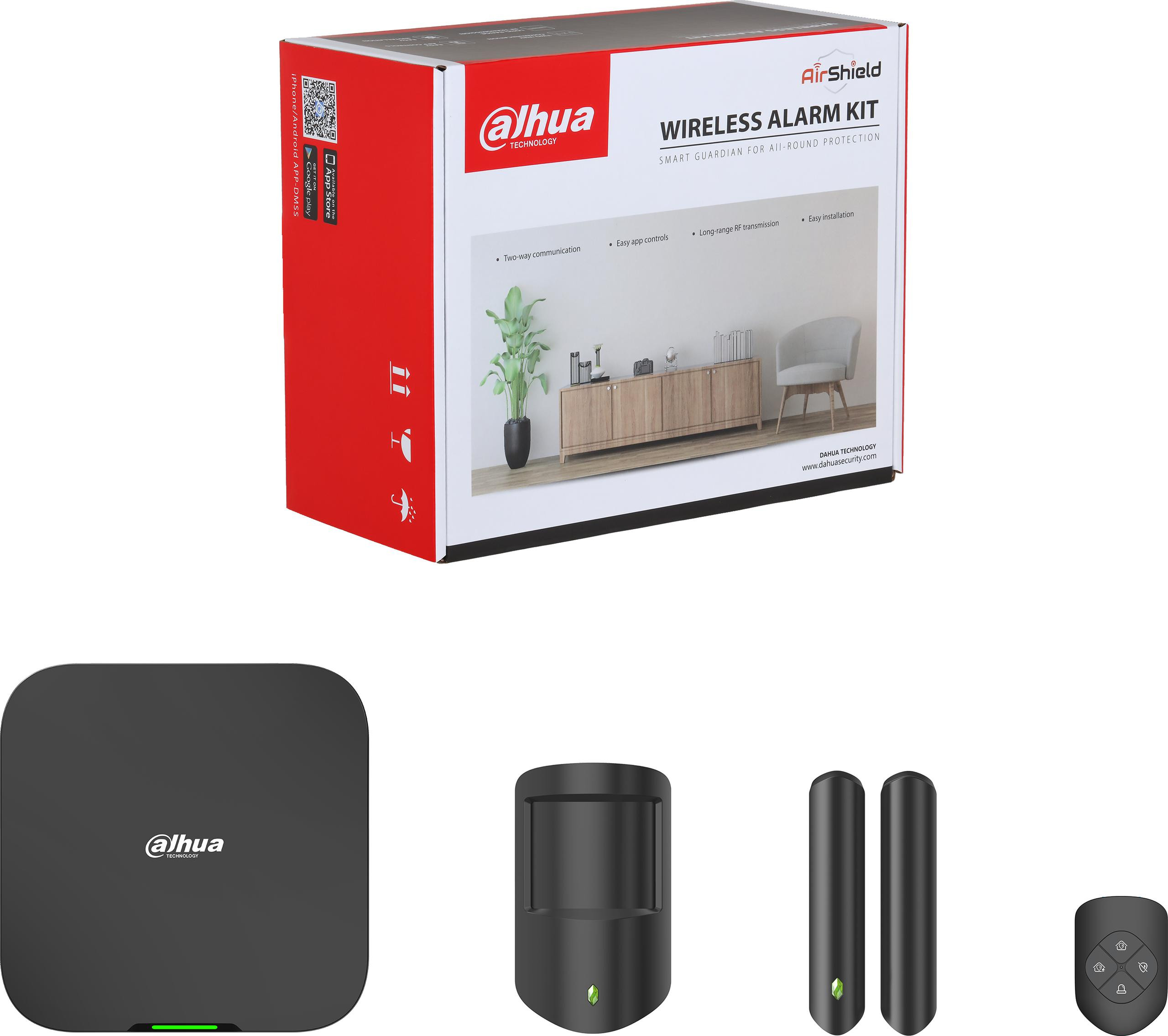 Kit completo di allarme Dahua ART-ARC3800H-03-FW2(868)-B