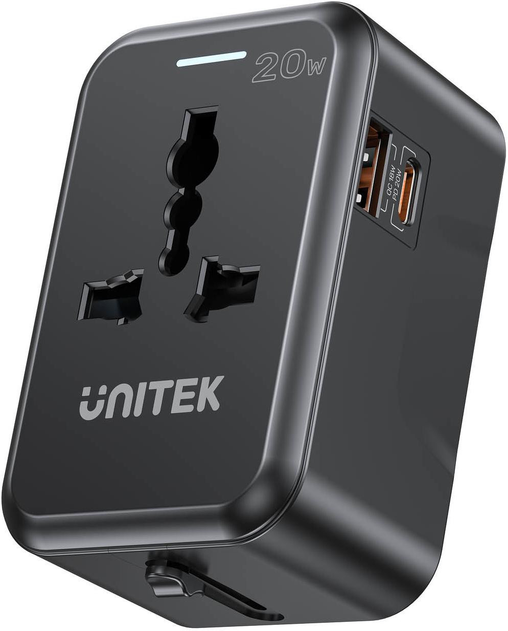 Unitek Caricabatterie podrozna EU/US/UK/AUS PD 20W