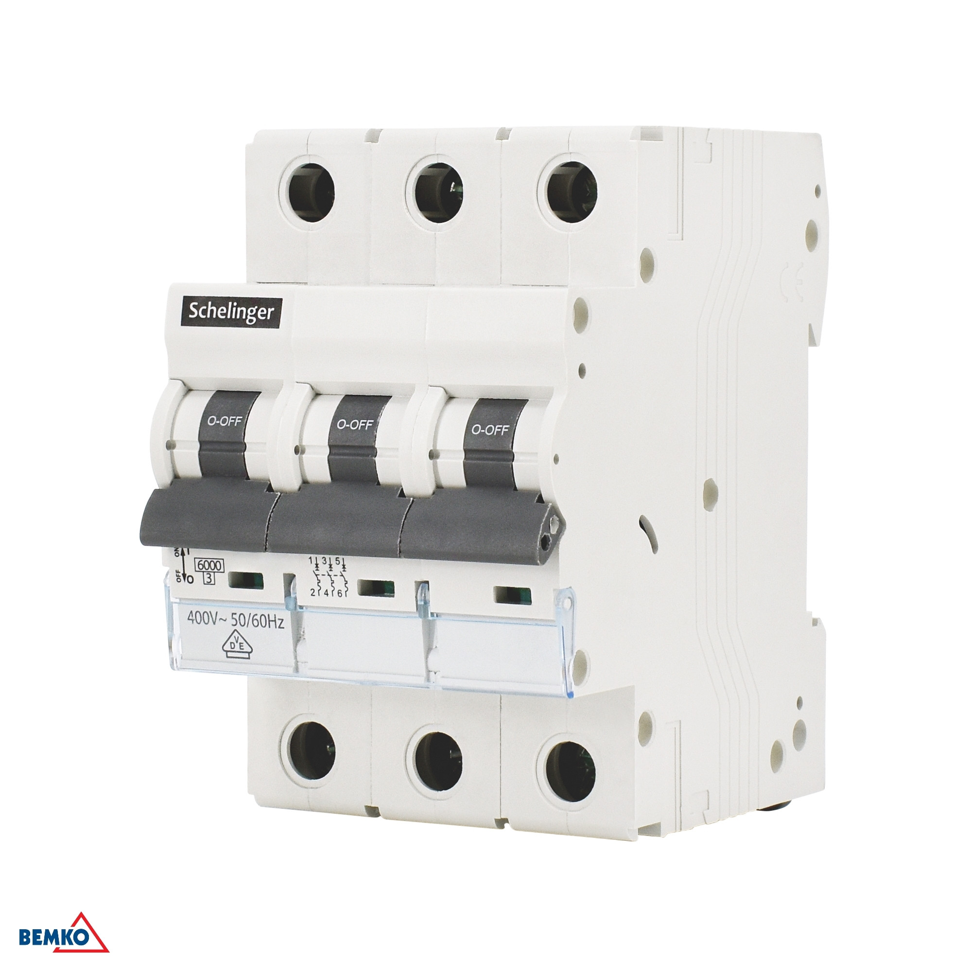 Interruttore magnetotermico DIN 6KA 3P C 50A VDE SCHELINGER