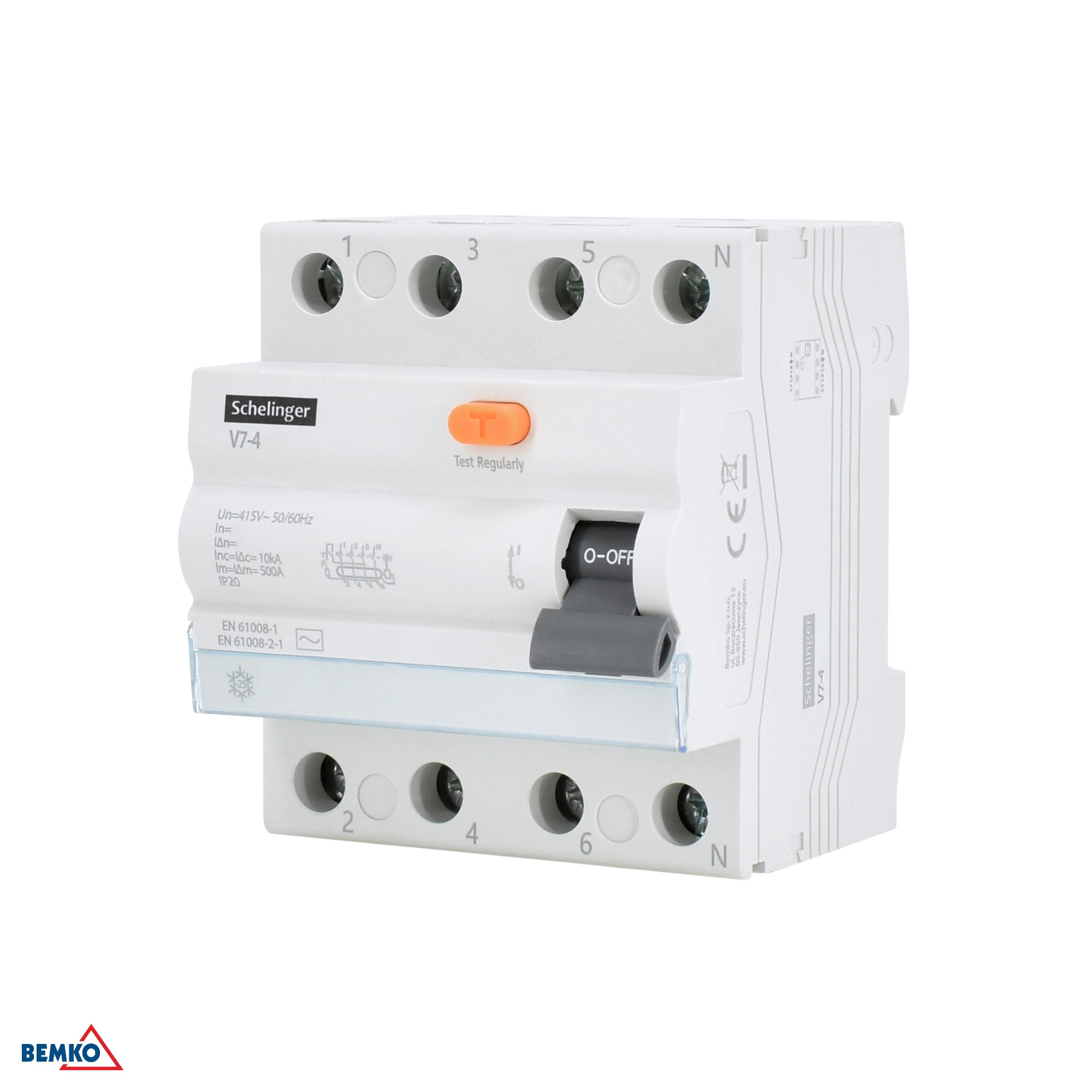 Interruttore differenziale salvavita DIN AC 4P 40A 30mA SCHELINGER