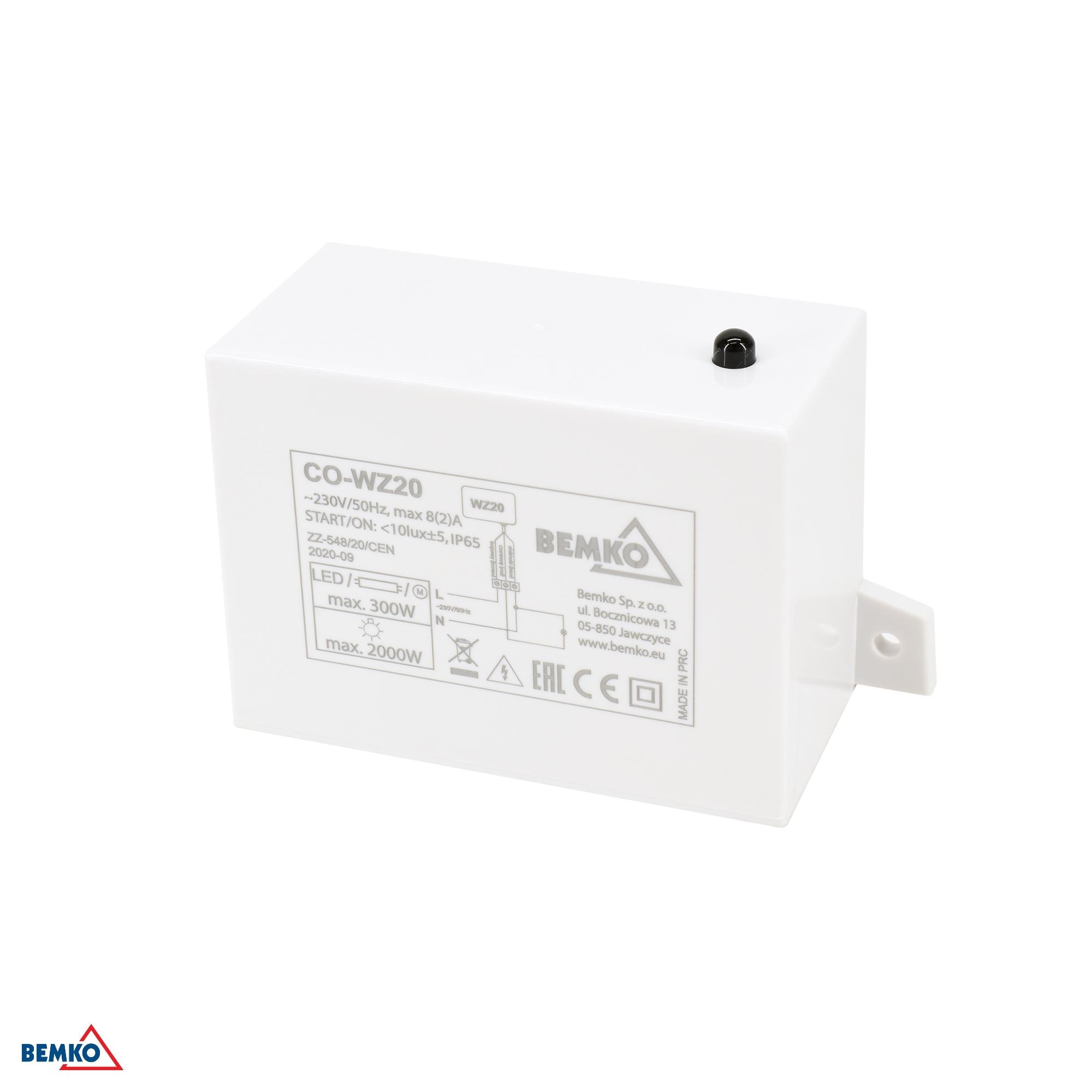 Interruttore crepuscolare per guida DIN 2000W