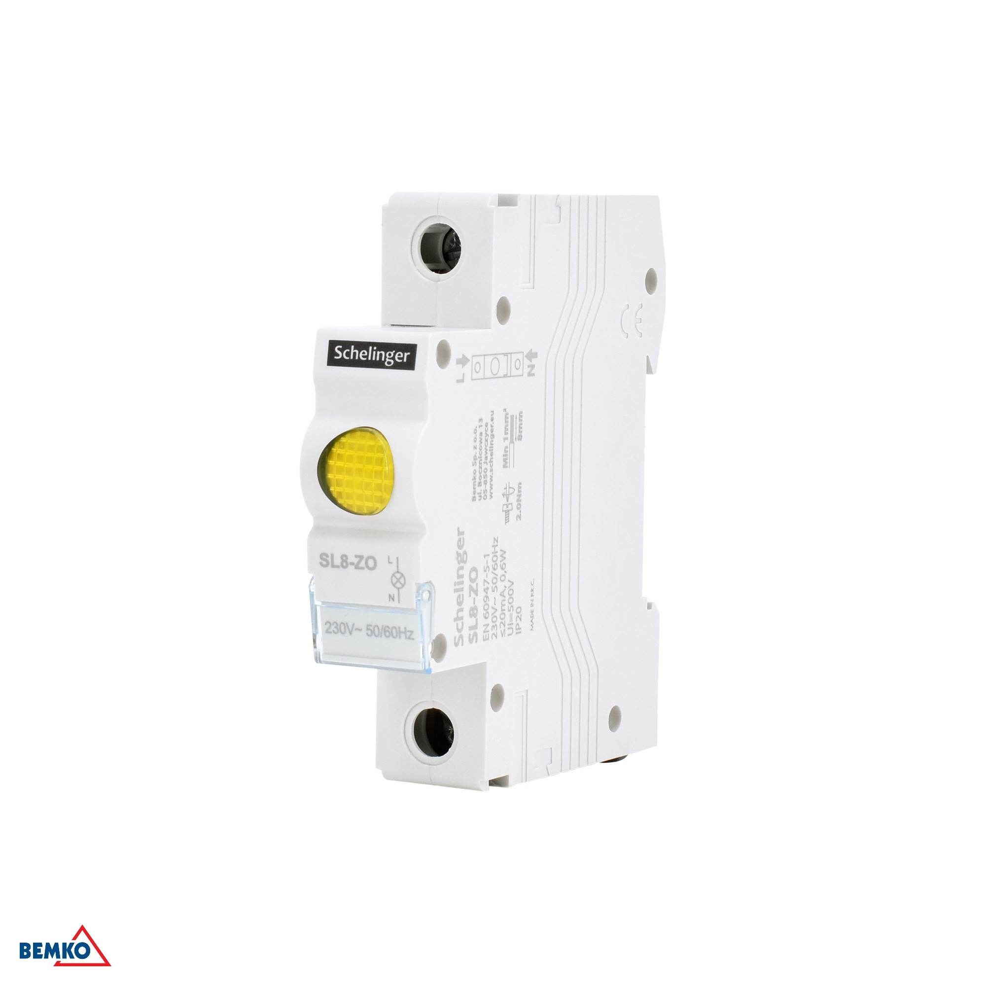 Lampada di segnalazione LED SL8 gialla SCHELINGER
