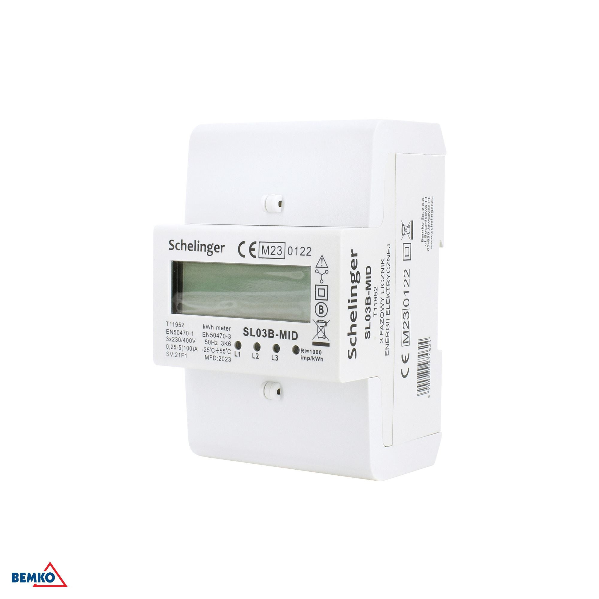 Contatore dell'energia 3 fase MID SCHELINGER 100A
