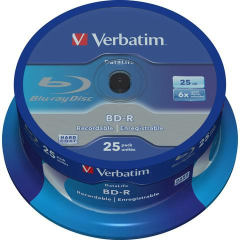 scheda Blu-Ray Verbatim BD-R SL 25GB Cake ( 25 pz .)