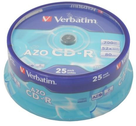 Piastra CD-R Verbatim Spin AZO cake ( 25 pz )