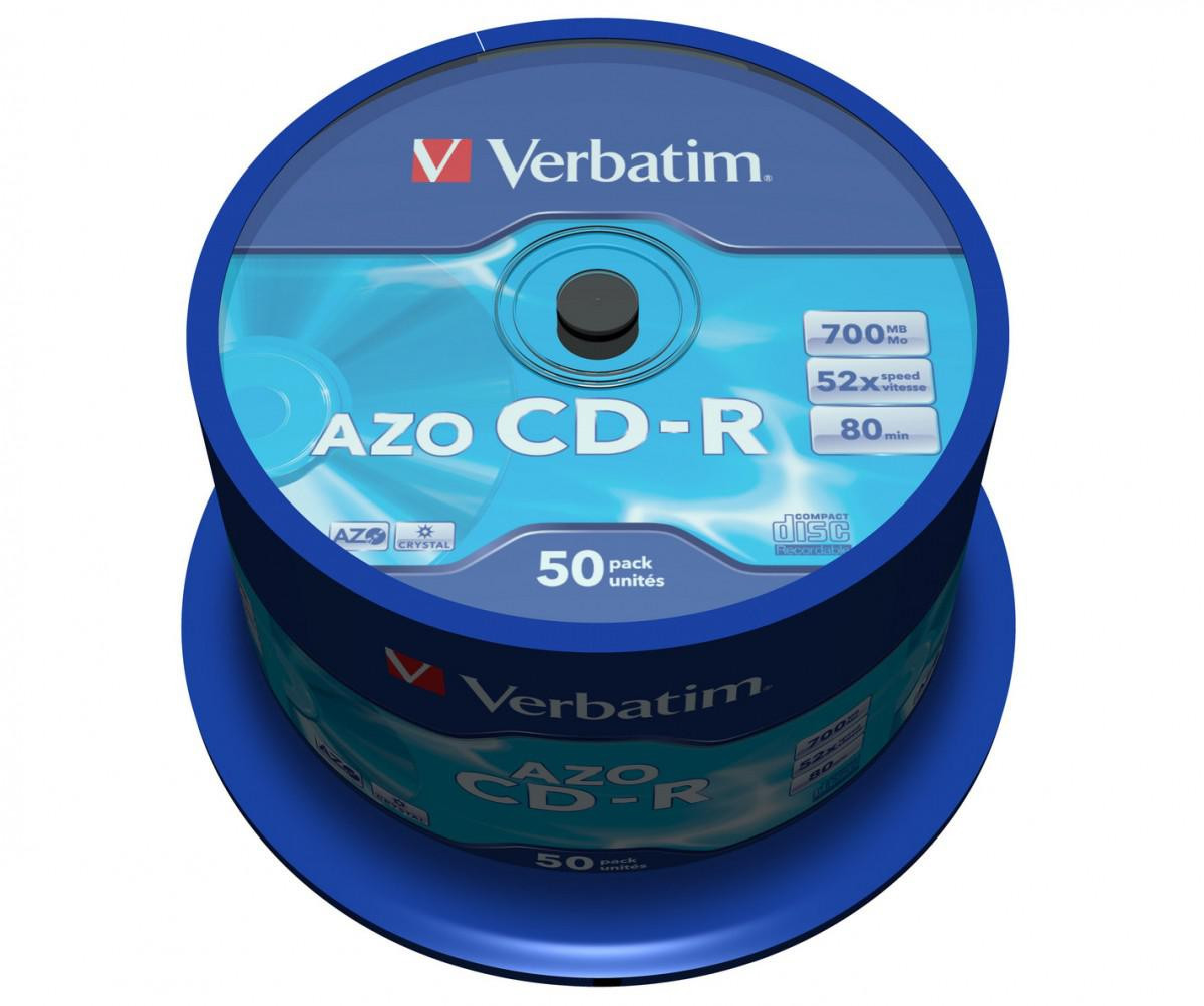Piastra CD-R Verbatim Cryacciaio AZO cake ( 50 pz )