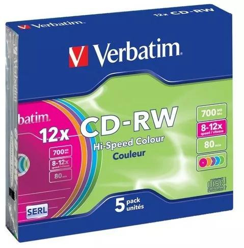 scheda CD-RW Verbatim Colour SL ( 5 pz )