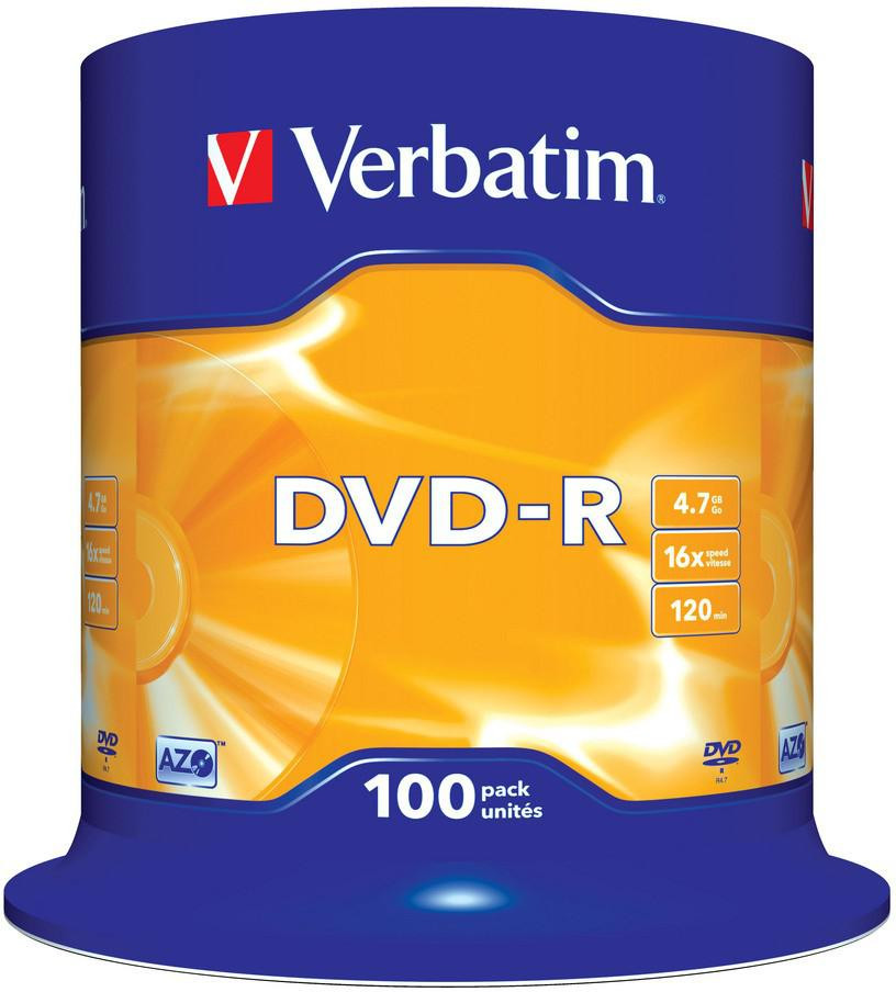 scheda DVD-R Verbatim AZO ( 100 pz )
