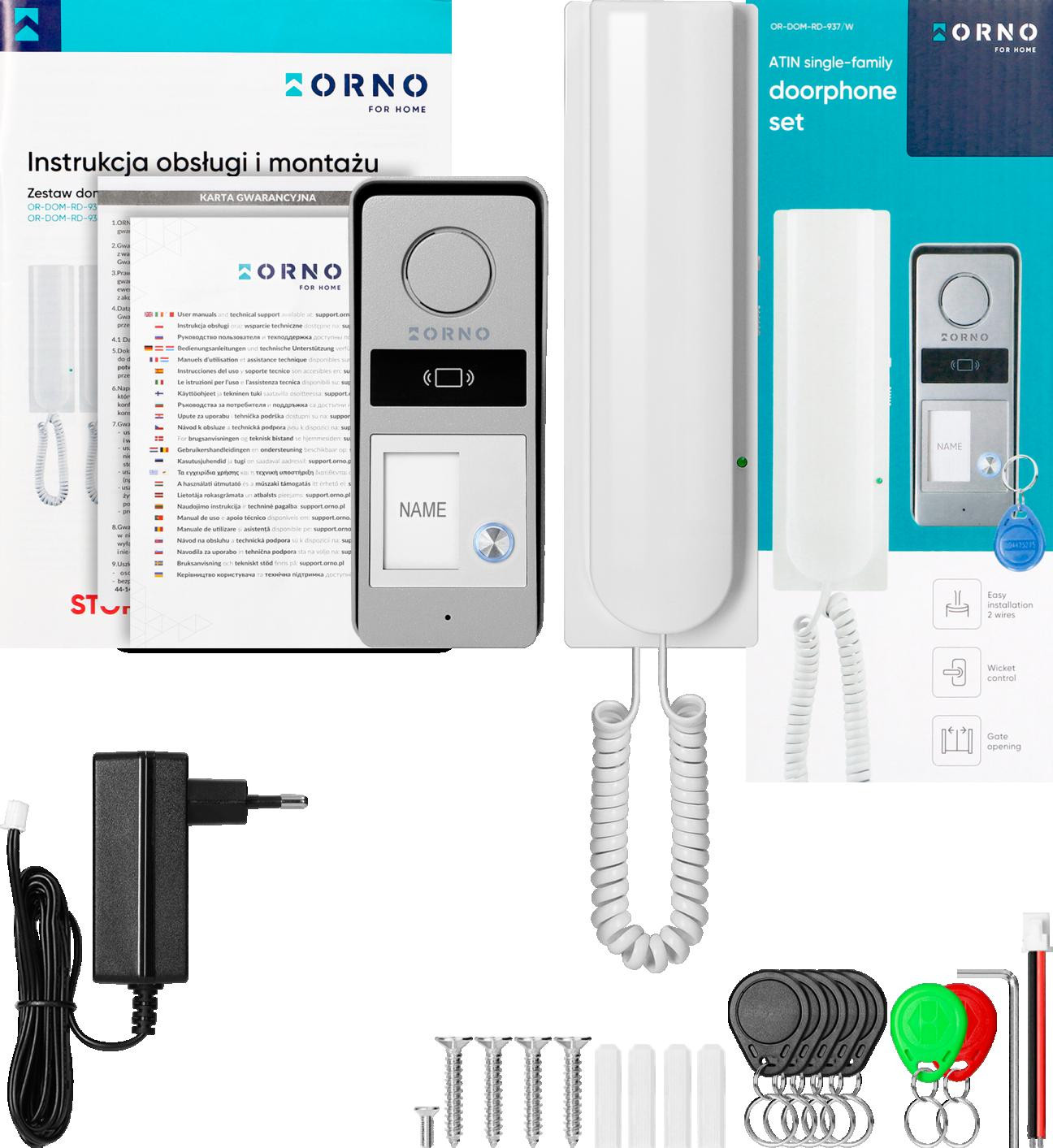 Zestaw domofonowy ORNO OR-DOM-RD-937/W