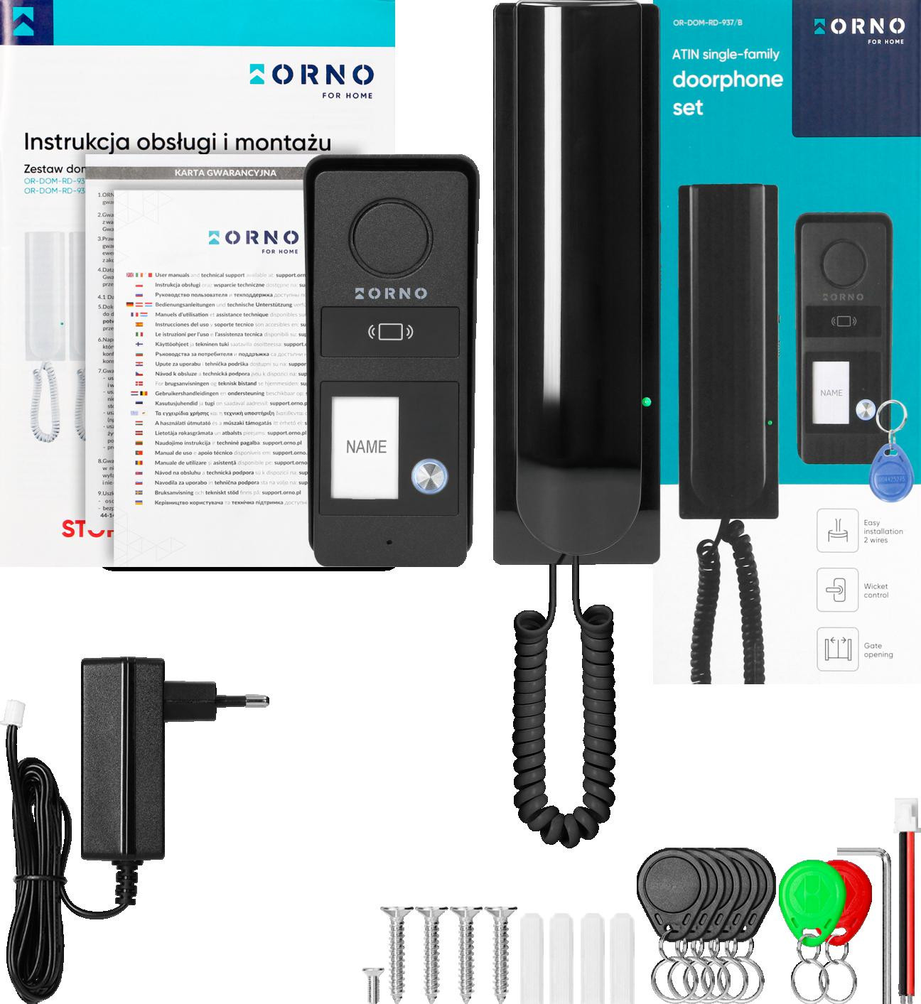 Zestaw domofonowy ORNO OR-DOM-RD-937/B