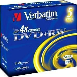 scheda DVD+RW Verbatim Rewritable ( 5 pz )