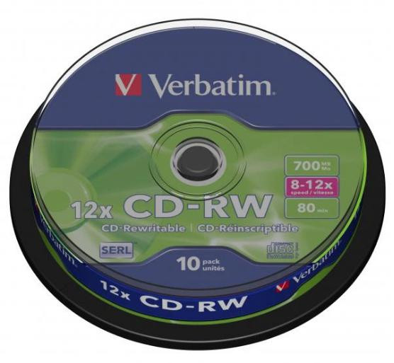 scheda CD-RW Verbatim SERL Scratch Resistant ( 10 pz )