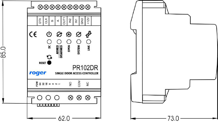 Kontroler dostępu ROGER PR102DR