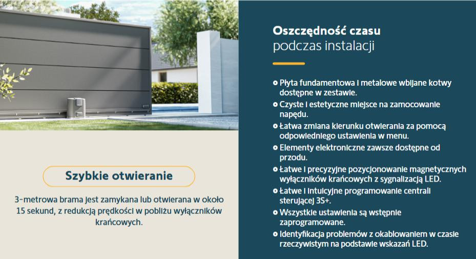 Zestaw Somfy Elixo 3S+ IO Standard Pack do 600kg bram przesuwnych