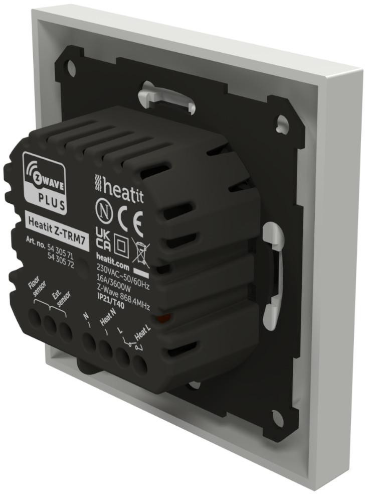 Heatit Z-TRM7 White RAL 9003 termostat Z-Wave podłogówka 3600 W 16 A z pomiarem mocy Heatit Z-TRM7 White RAL 9003 termostat Z-Wave podłogówka 3600 W 16 A z pomiarem mocy