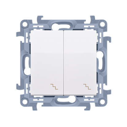 contatto SIMON 10 Modulo bianco Interruttore / Raccordo di giunzione UNIVERSALE 2X MORSETTOI A VITE 10AX 250V