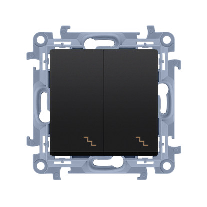 contatto SIMON 10 Modulo nero MAT Interruttore / Raccordo di giunzione UNIVERSALE 2X MORSETTOI A VITE 10AX 250V