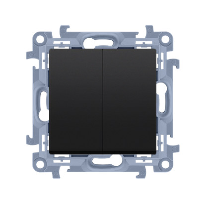 contatto SIMON 10 Modulo nero MAT Interruttore / Raccordo di giunzione UNIVERSALE 2X MORSETTOI A VITE 10AX 250V