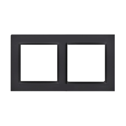 contatto SIMON 10 nero MAT Placca / Cornice di finitura 2X